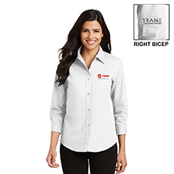 TR LADIES 3/4 SLEEVE BUTTON DOWN SHIRT